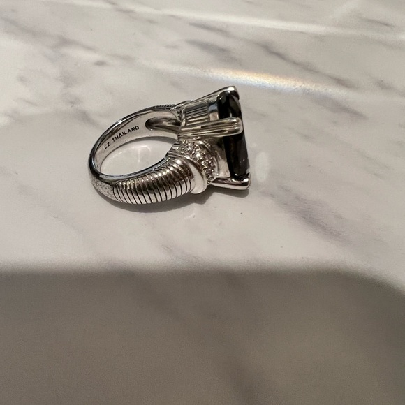 Judith Ripka Oval Ring - Smokey Quartz - Picture 3 of 5